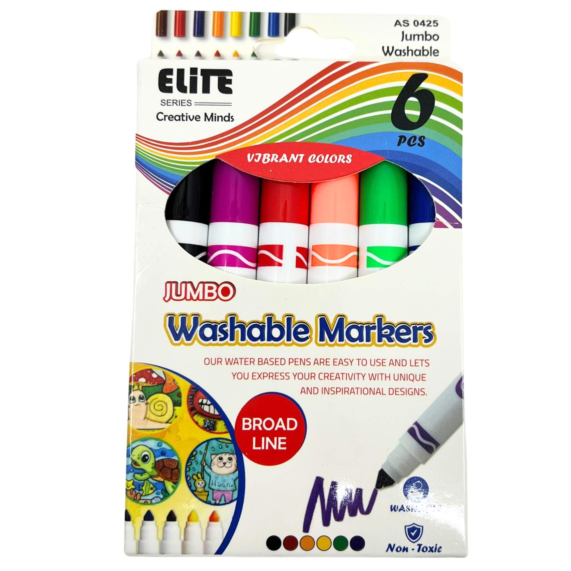 Jumbo Washable Markers: 6 Pack main product image