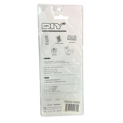 Kawaii Space Theme Puffy Glitter Sprinkle Shaker Sticker Sheet