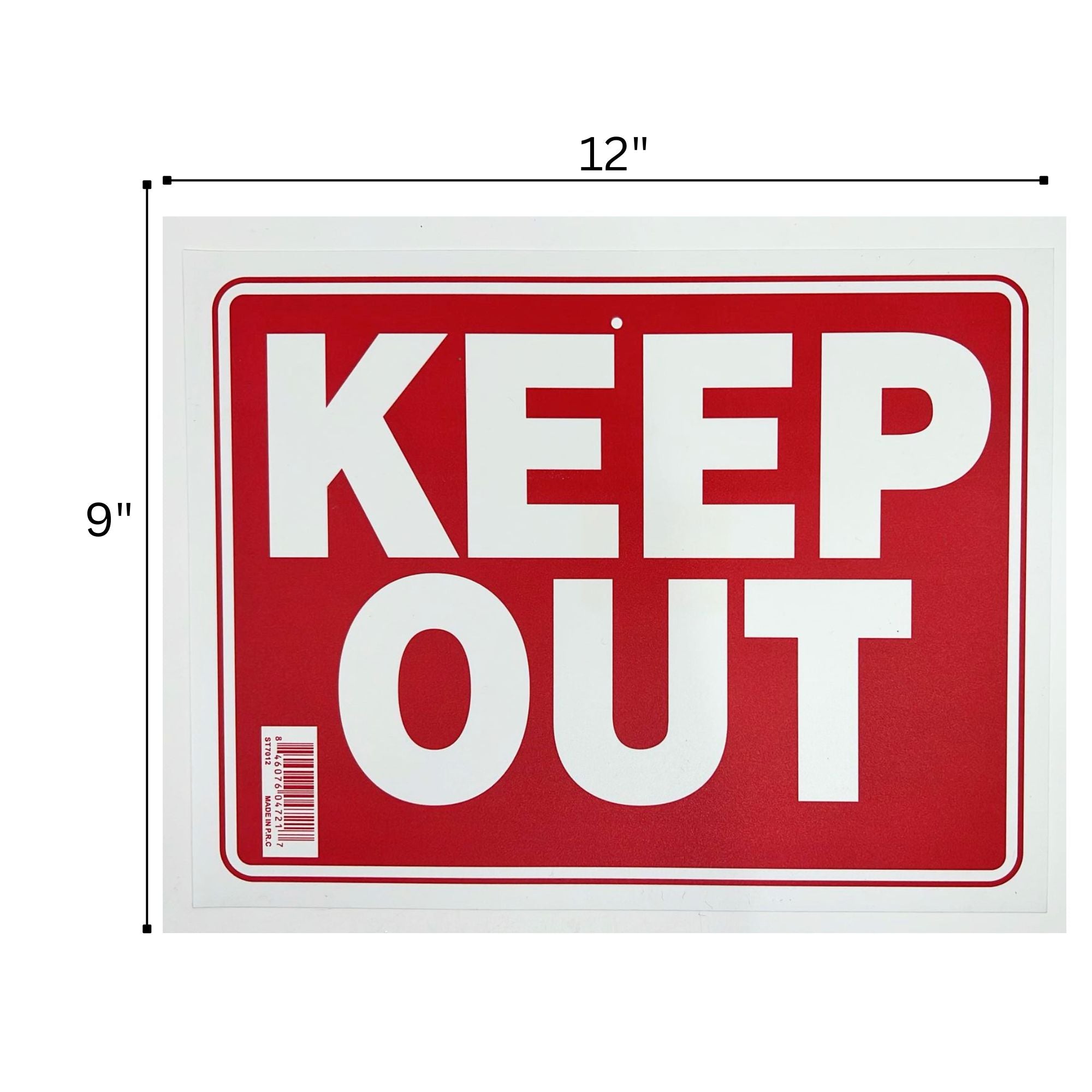 9"X12" "KEEP OUT" Plastic Signage Sign 1 Pack Policy Signs Outdoor product detail image