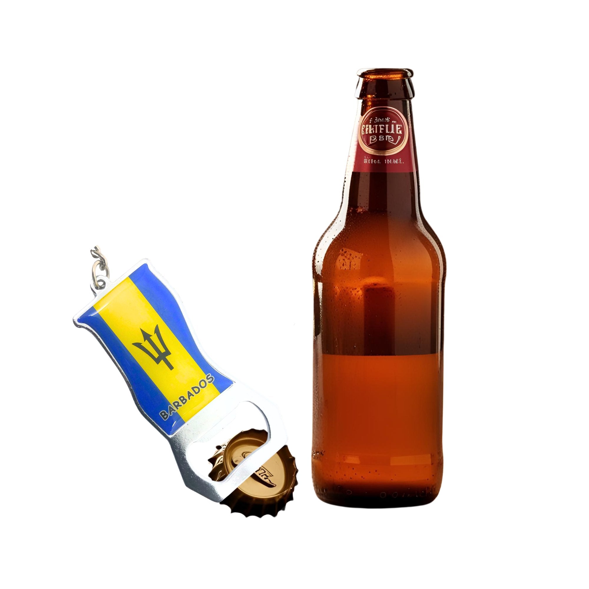 Key Chain with Bottle Opener Barbados Compact, Durable Everyday Essential: 1 Pack Keychain, Novelty & Souvenir Catalog