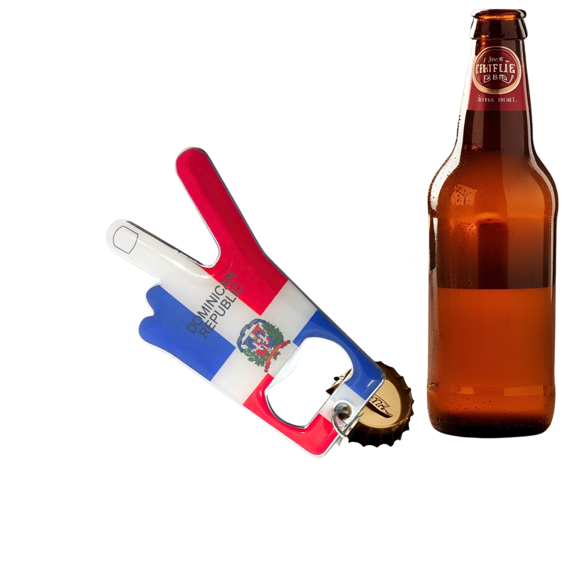 Key Chain with Bottle Opener Dominican Republic Compact, Durable Everyday Essential: 1 Pack Keychain, Novelty & Souvenir
