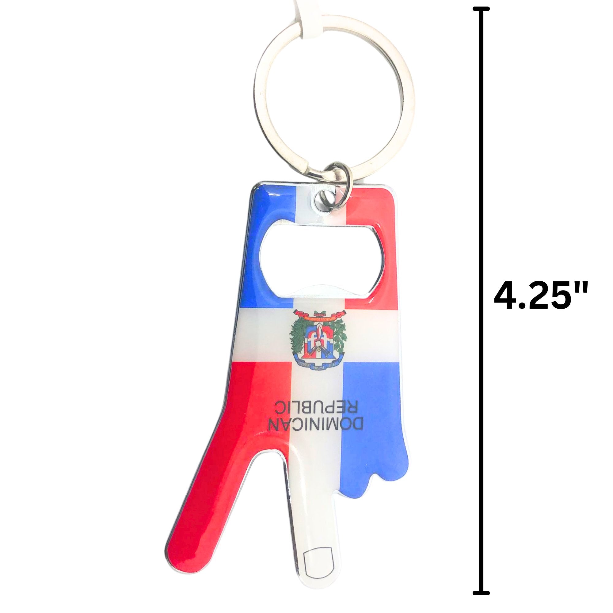 Key Chain with Bottle Opener Dominican Republic Compact, Durable Everyday Essential: 1 Pack Keychain, Novelty & Souvenir