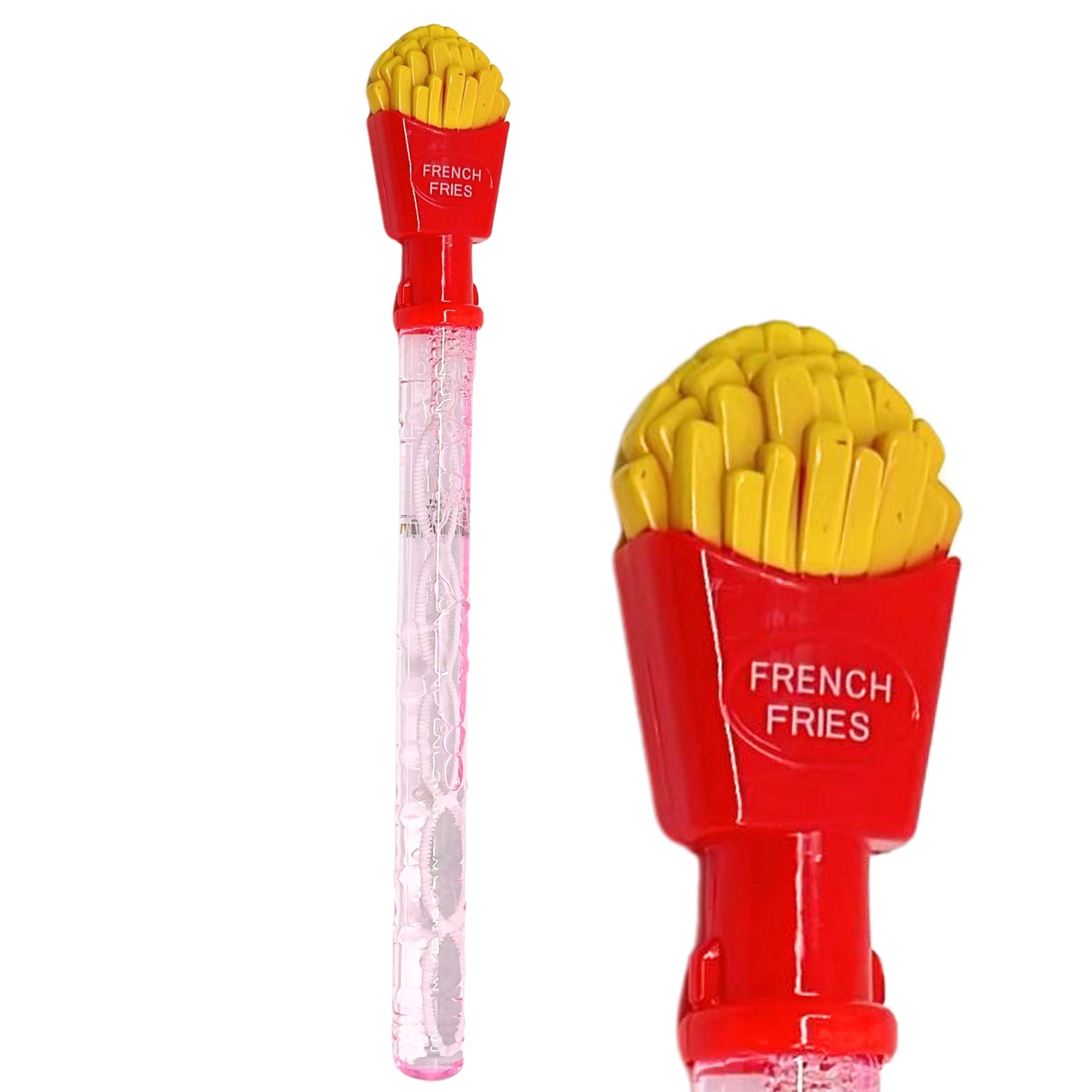 14" Big Bubble Wand with Fun Burger & Fries Handle: 1 Pack Bubble Blowers Holidays Gift Toys lifestyle use image