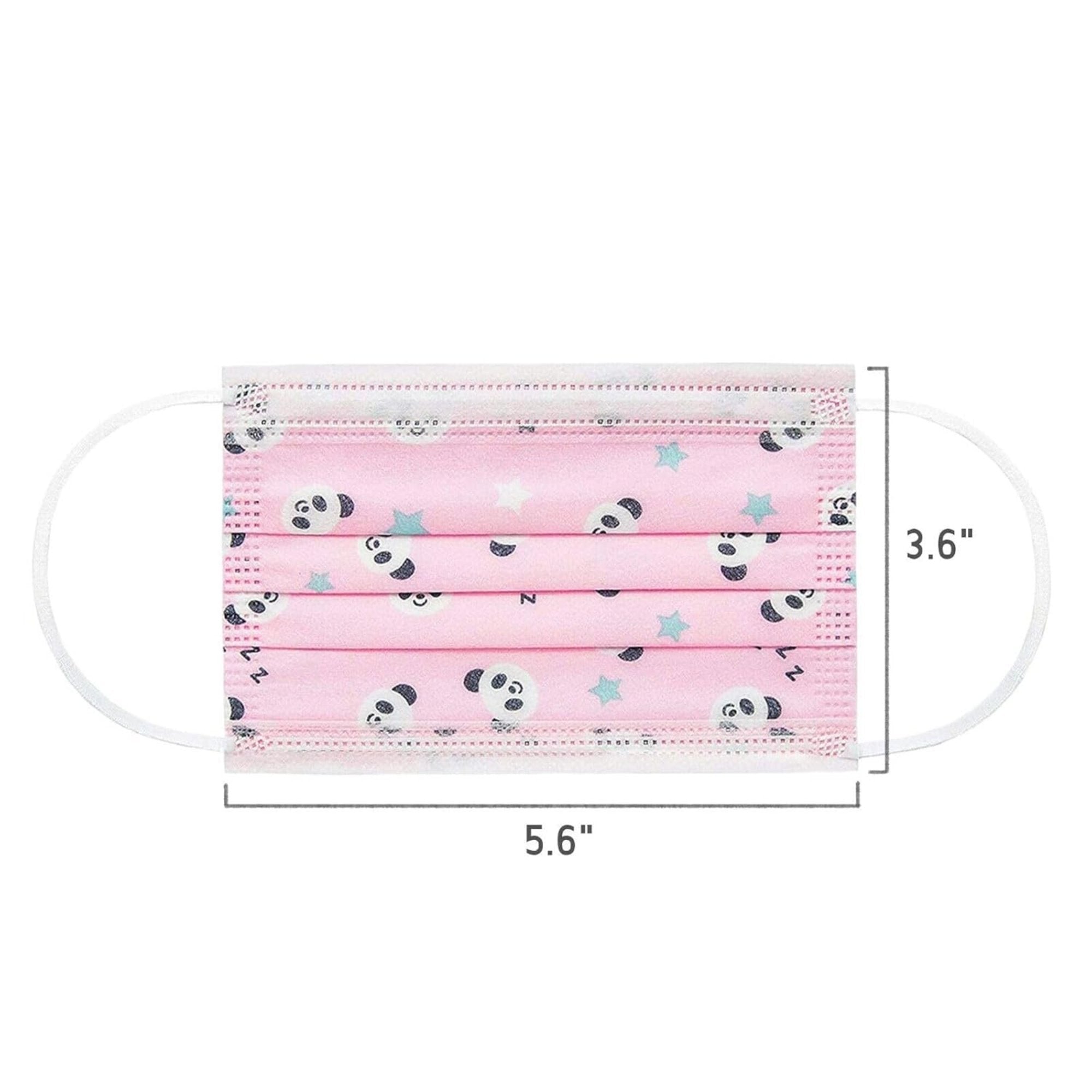 Panda Print Kids 3 Layer Face Masks: 10 Pack Personal Care Safety product detail image