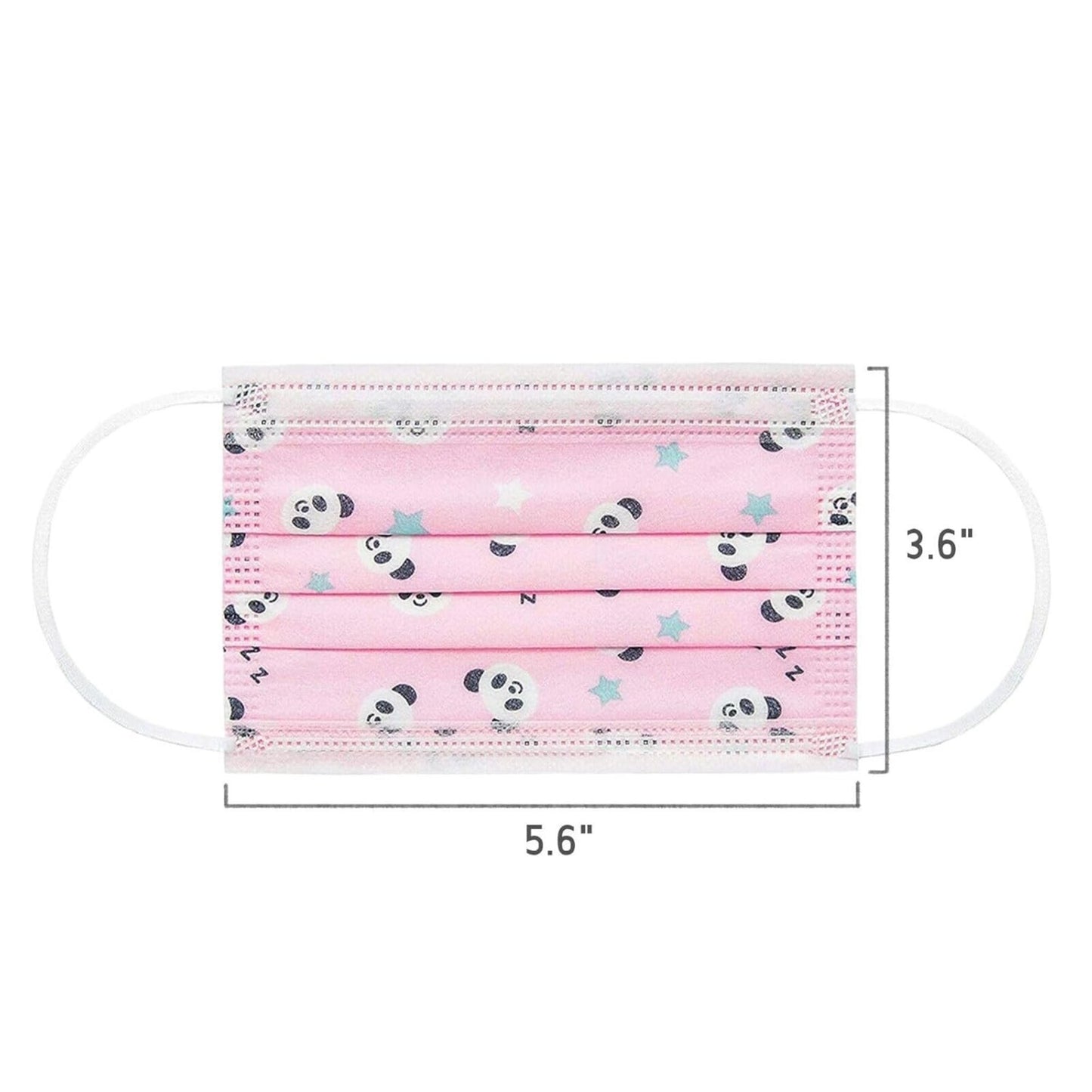 Panda Print Kids 3-Layer Face Masks