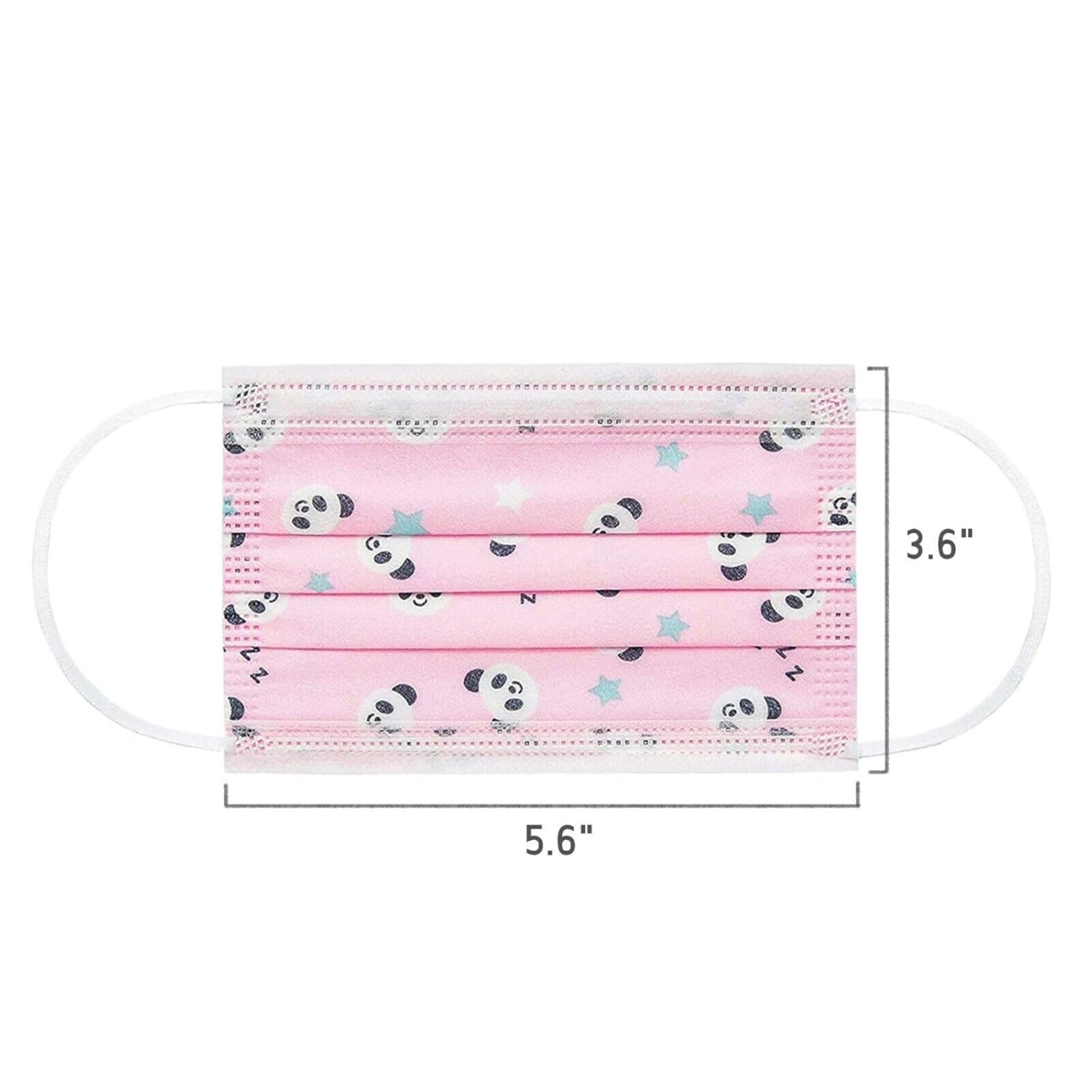 Panda Print Kids 3-Layer Face Masks