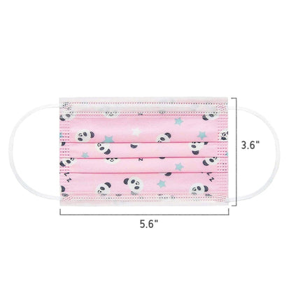 Panda Print Kids 3-Layer Face Masks
