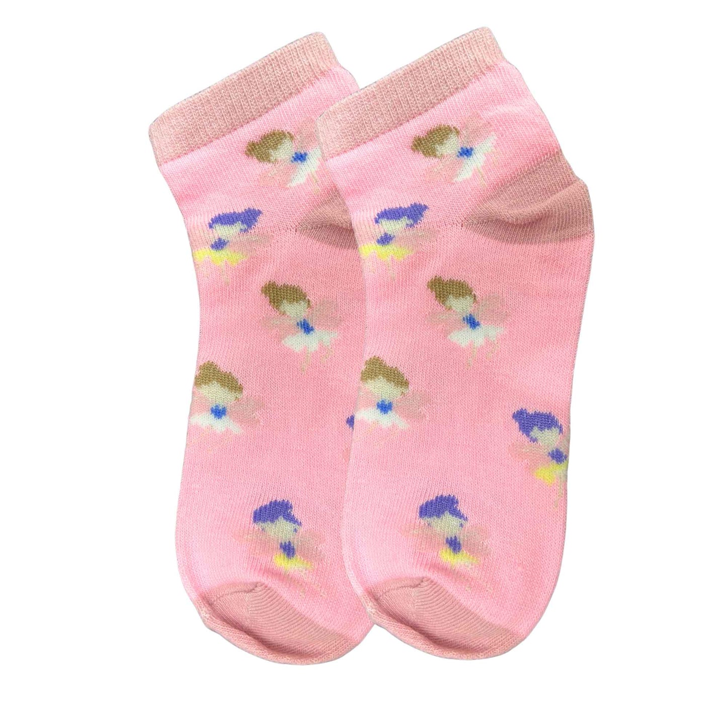 Kids Soft & Stretchy Comfortable Fit Dotted Pink Ankle Socks