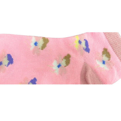 Kids Soft & Stretchy Comfortable Fit Dotted Pink Ankle Socks
