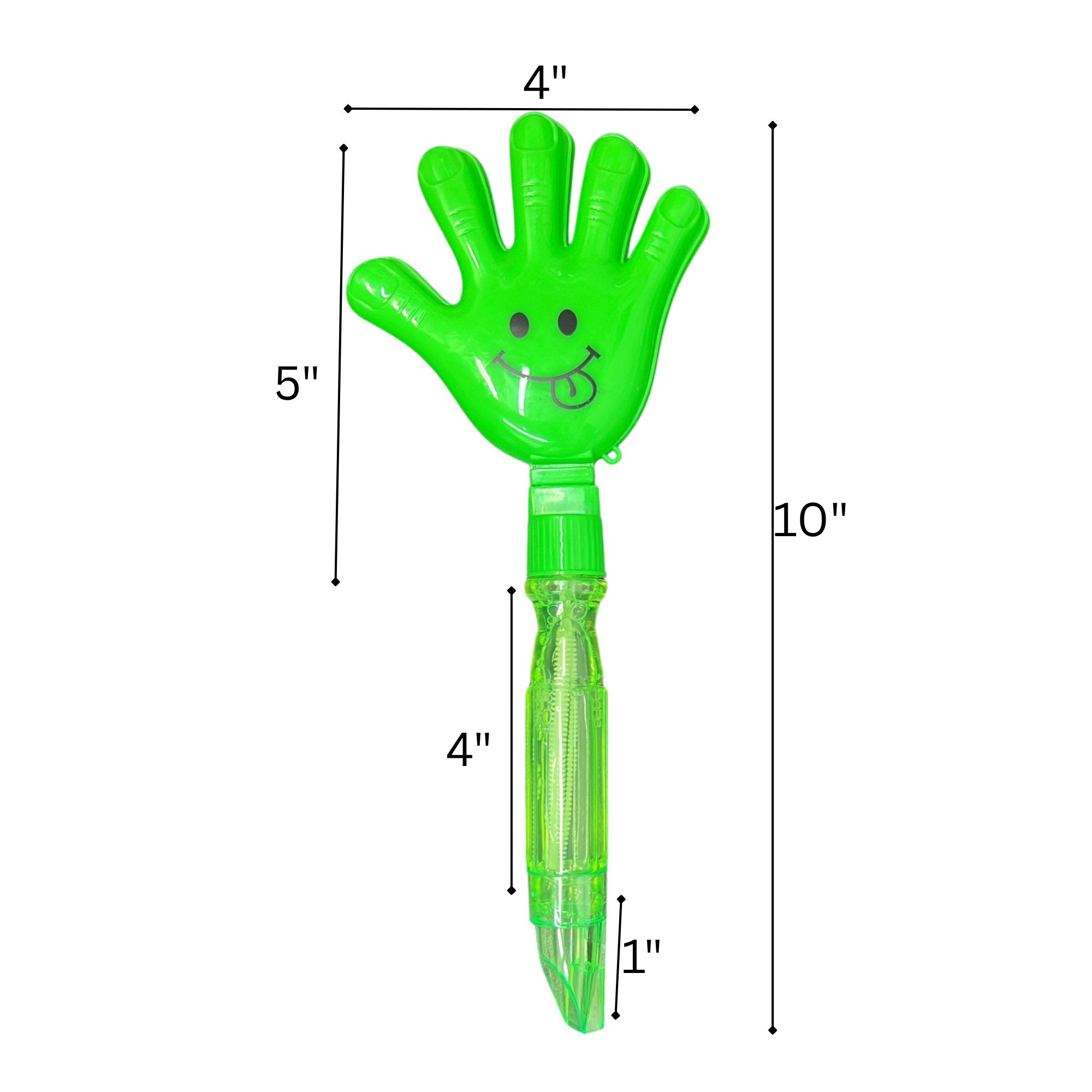 10" Bubble Emoji Hand Stick Wind with Whistle at Bottom: 1 Pack Bubble Blowers Holidays Gift Toys product detail image