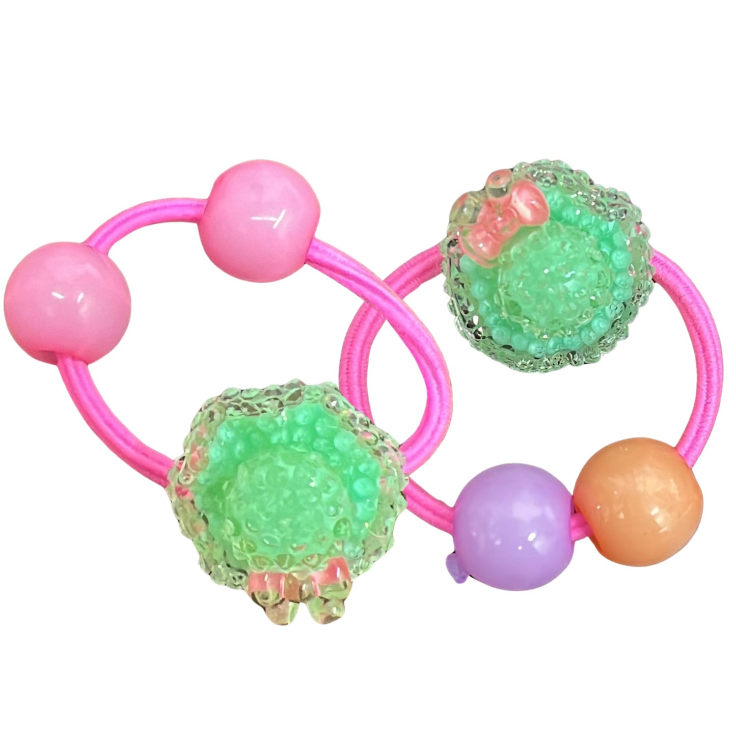 Pair of Small Flower-Shaped Hair Bands