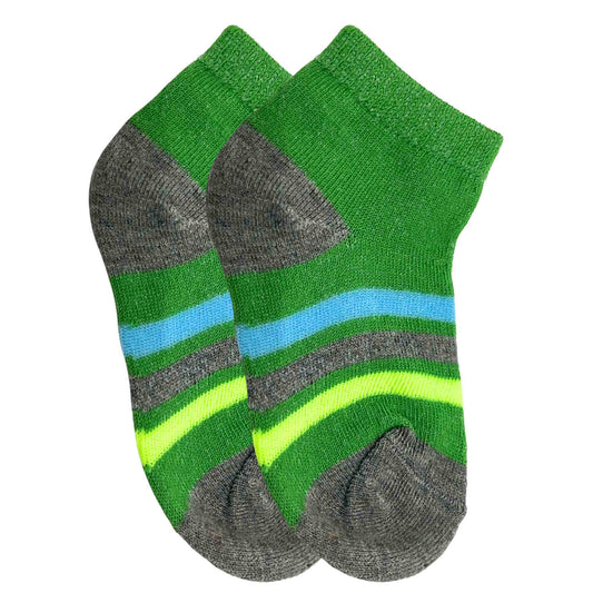 Kids Soft & Stretchy Comfortable Fit Dotted Green Ankle Socks