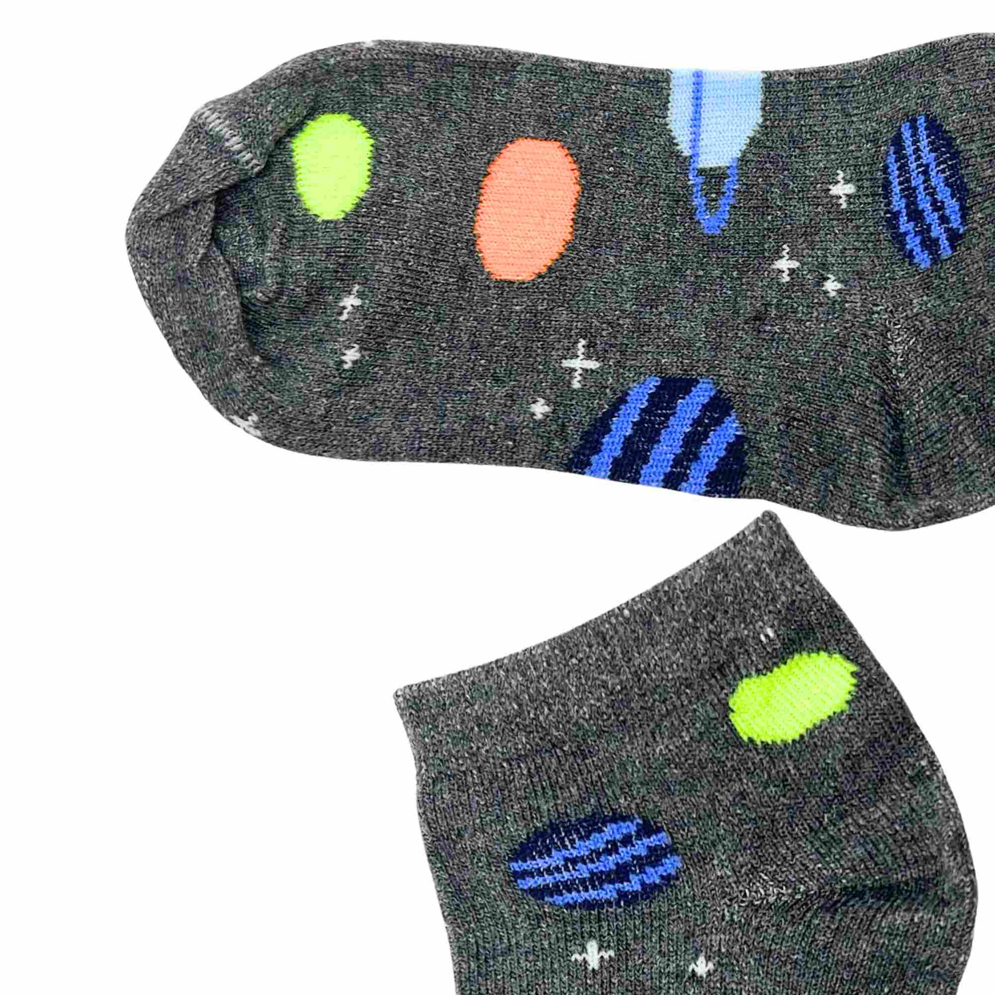 Kids Soft & Stretchy Comfortable Fit Gray Ankle Socks: 1 Pair Kids Socks product detail image