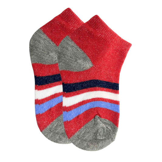Kids Soft & Stretchy Comfortable Fit  Red Ankle Socks