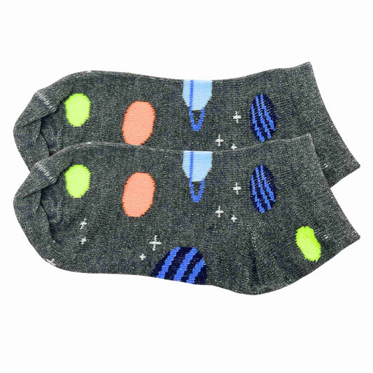 Kids Soft & Stretchy Comfortable Fit Gray Ankle Socks