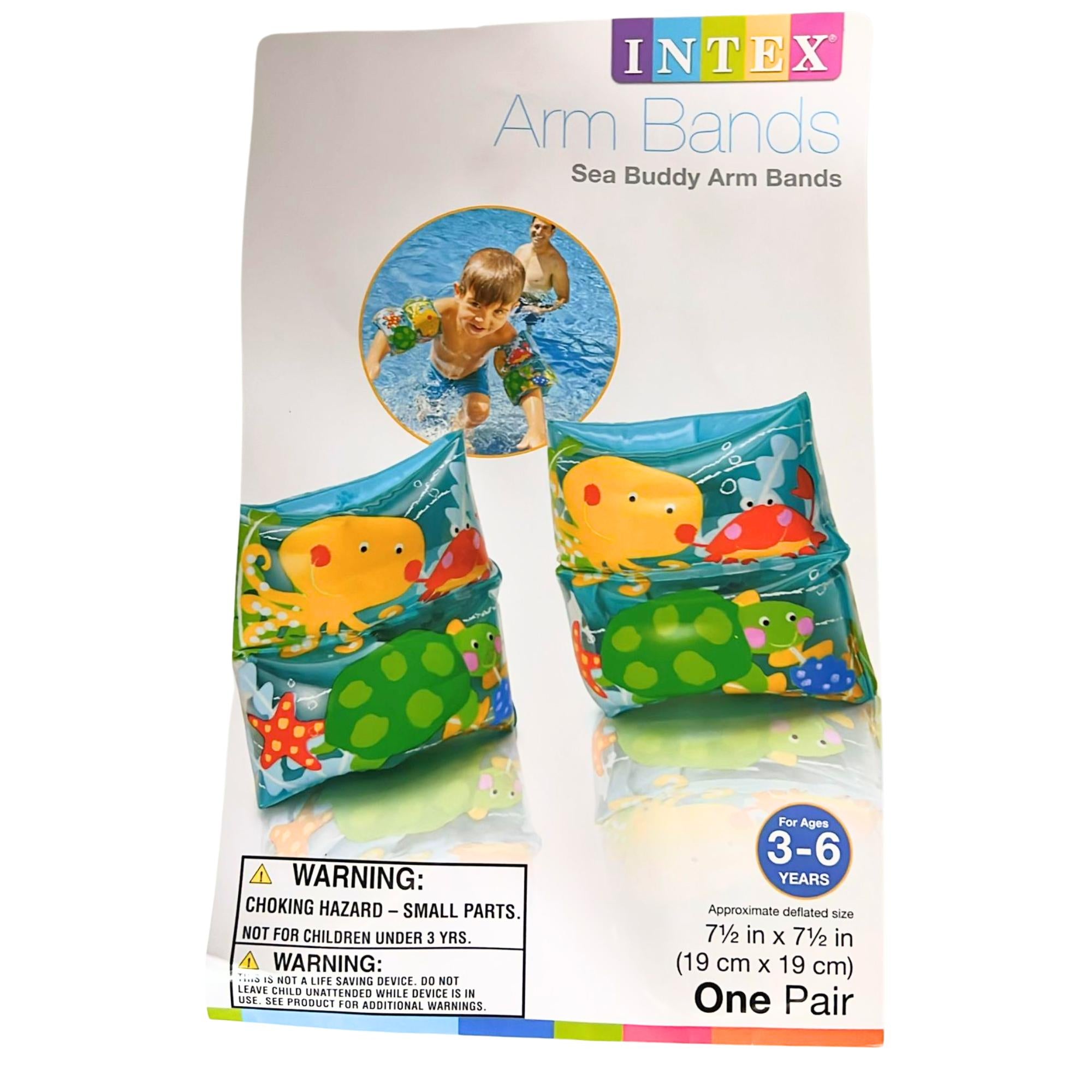 Intex Sea Buddy Inflatable Arm Bands – Swim Floaties for Kids: 1 Pair Swim Armbands main product image