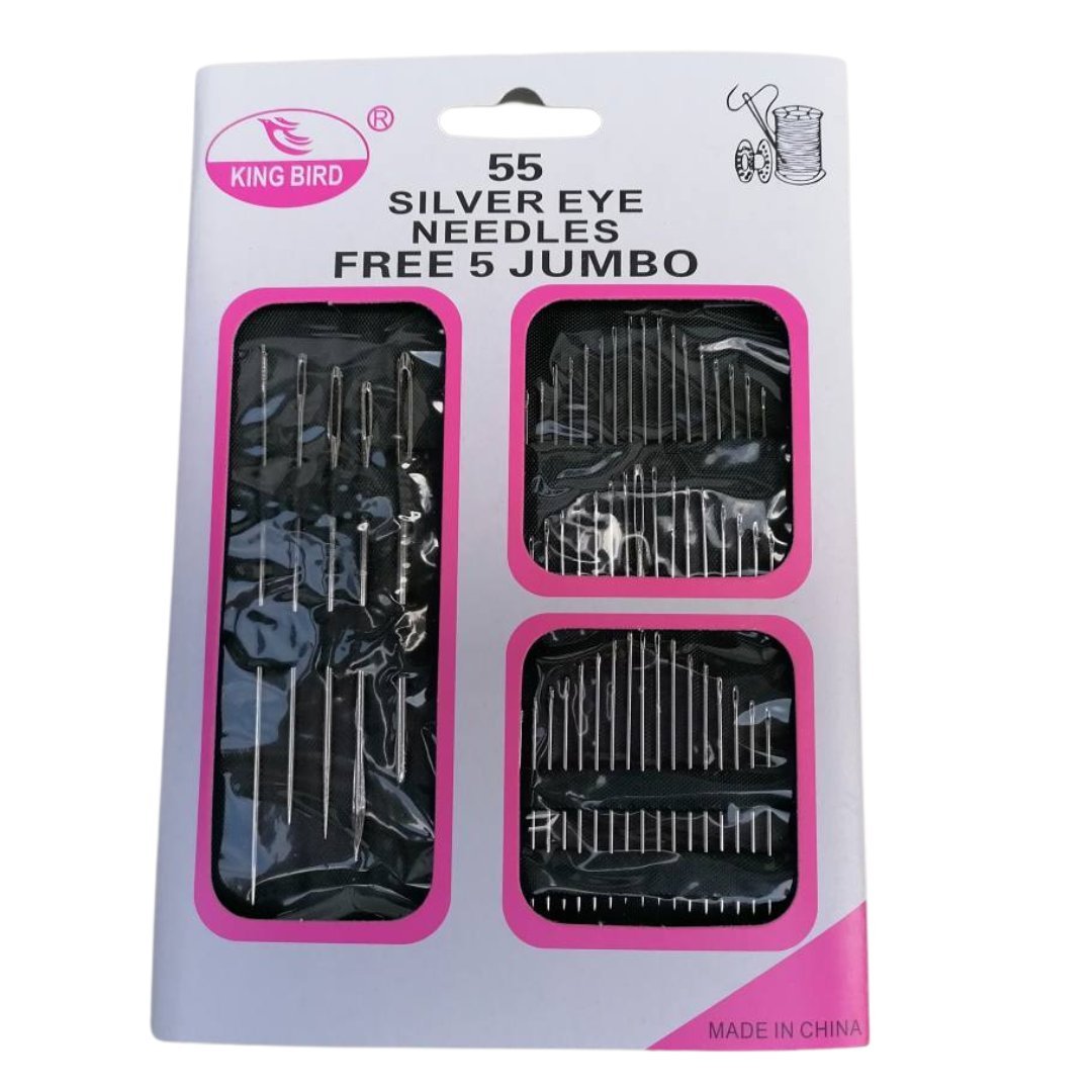 King Bird Assortment Eye Needles 55 Pcs +FREE 5 Jumbo Needlecraft Kits main product image
