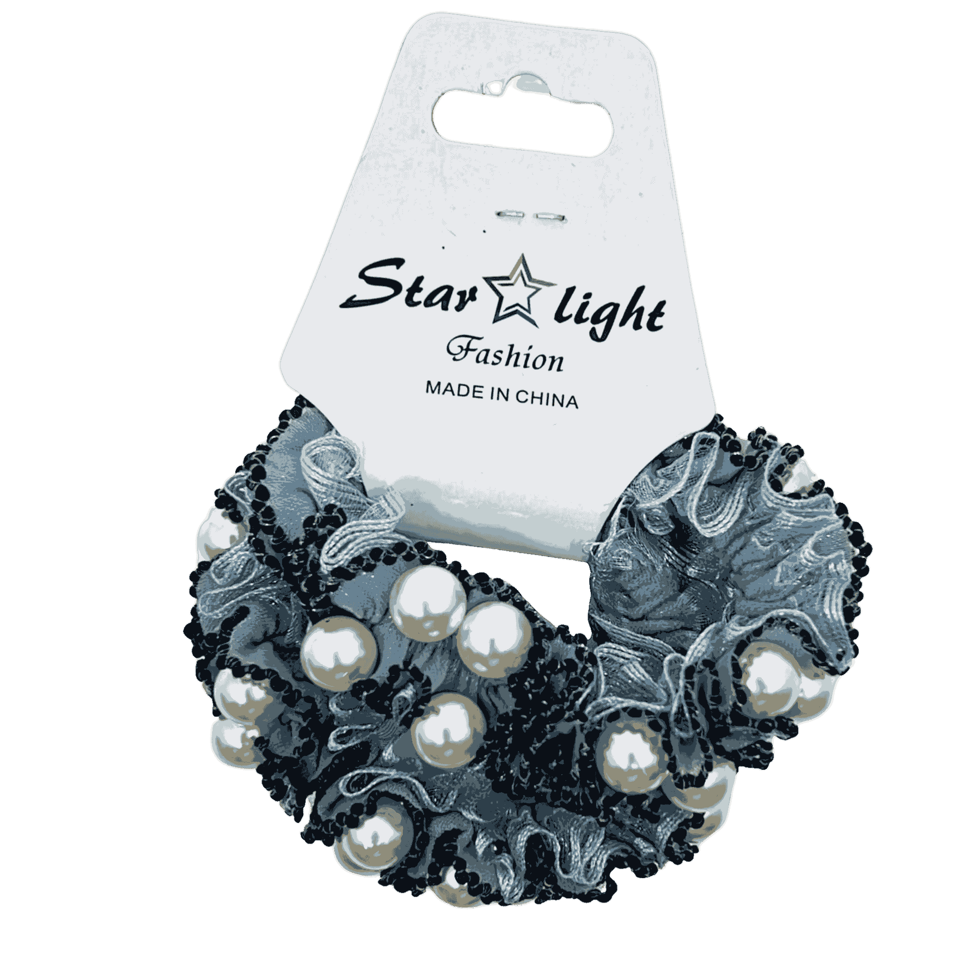  Lace Hair Tie with Imitation Pearl Round Beads