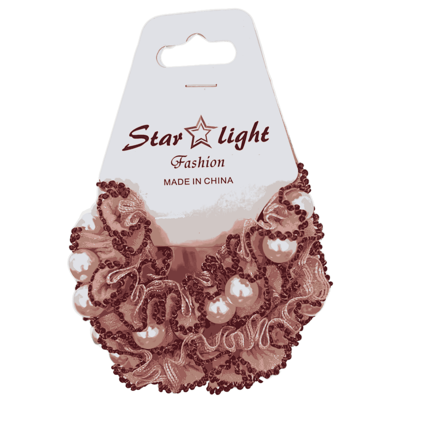  Lace Hair Tie with Imitation Pearl Round Beads