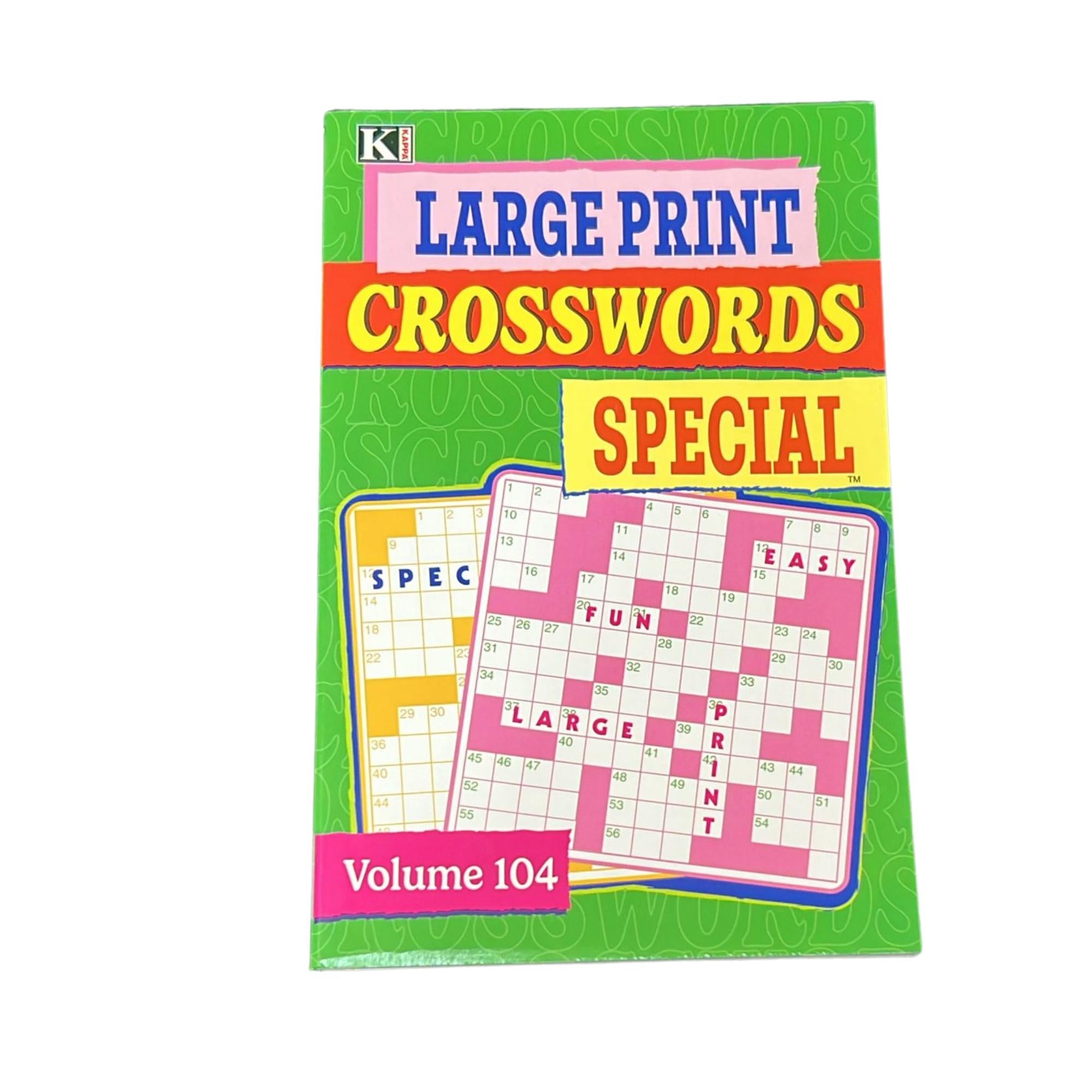 Large Print Crosswords Special – Relaxing Puzzles Made Easy to Read Book Puzzle main product image