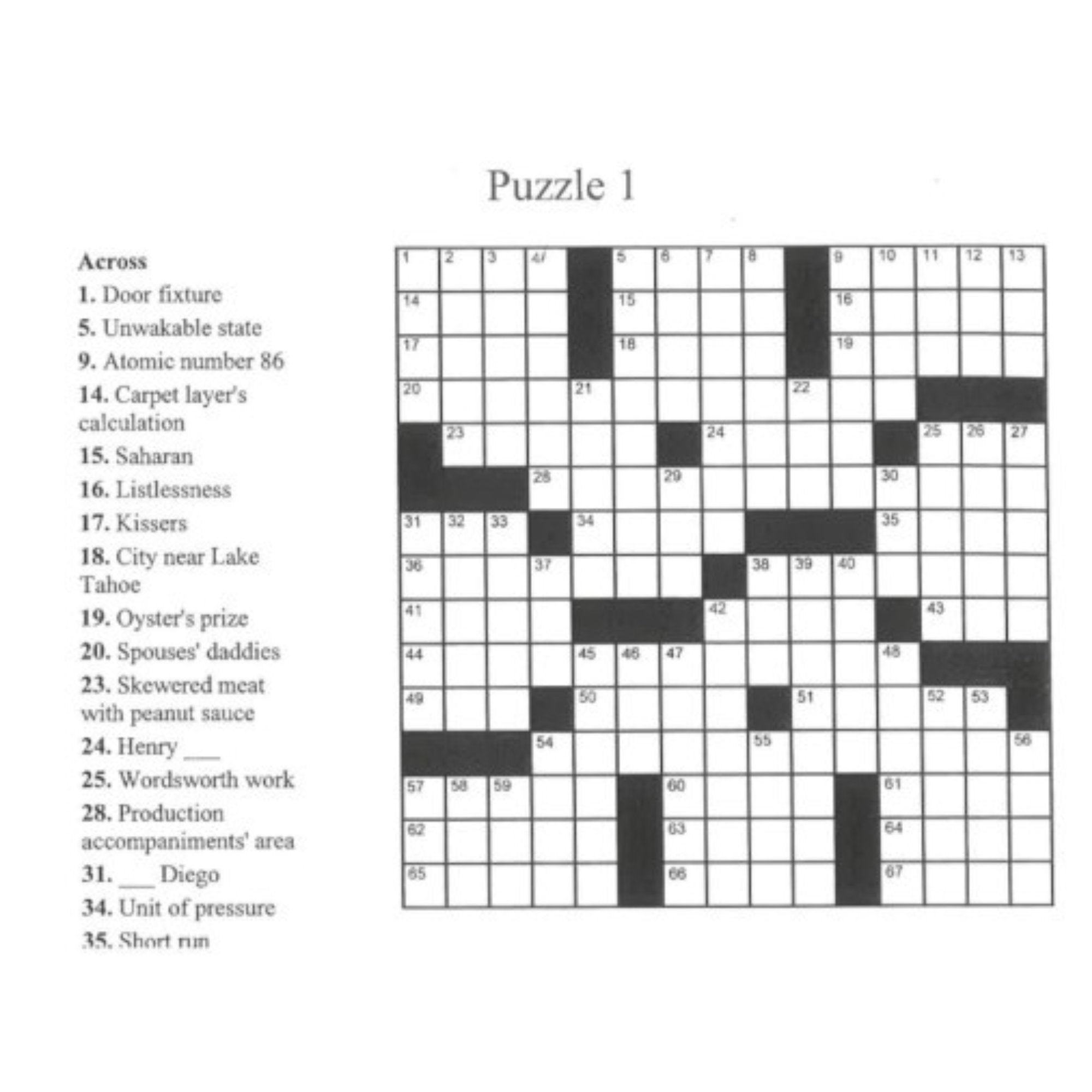 Large Print Crosswords Special – Relaxing Puzzles Made Easy to Read Book Puzzle product detail image