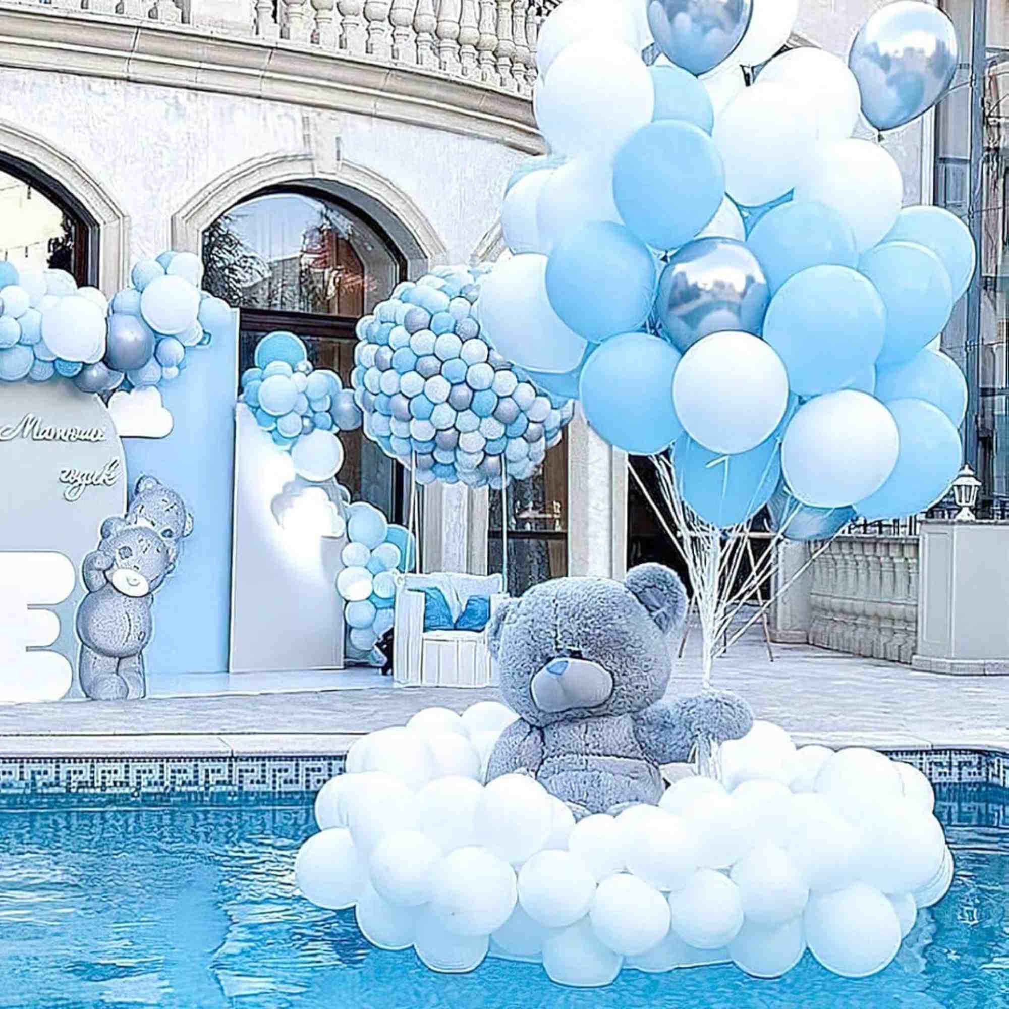12" Latex Balloons Baby Blue, Helium Quality Party Balloons 10 Pack product image 5