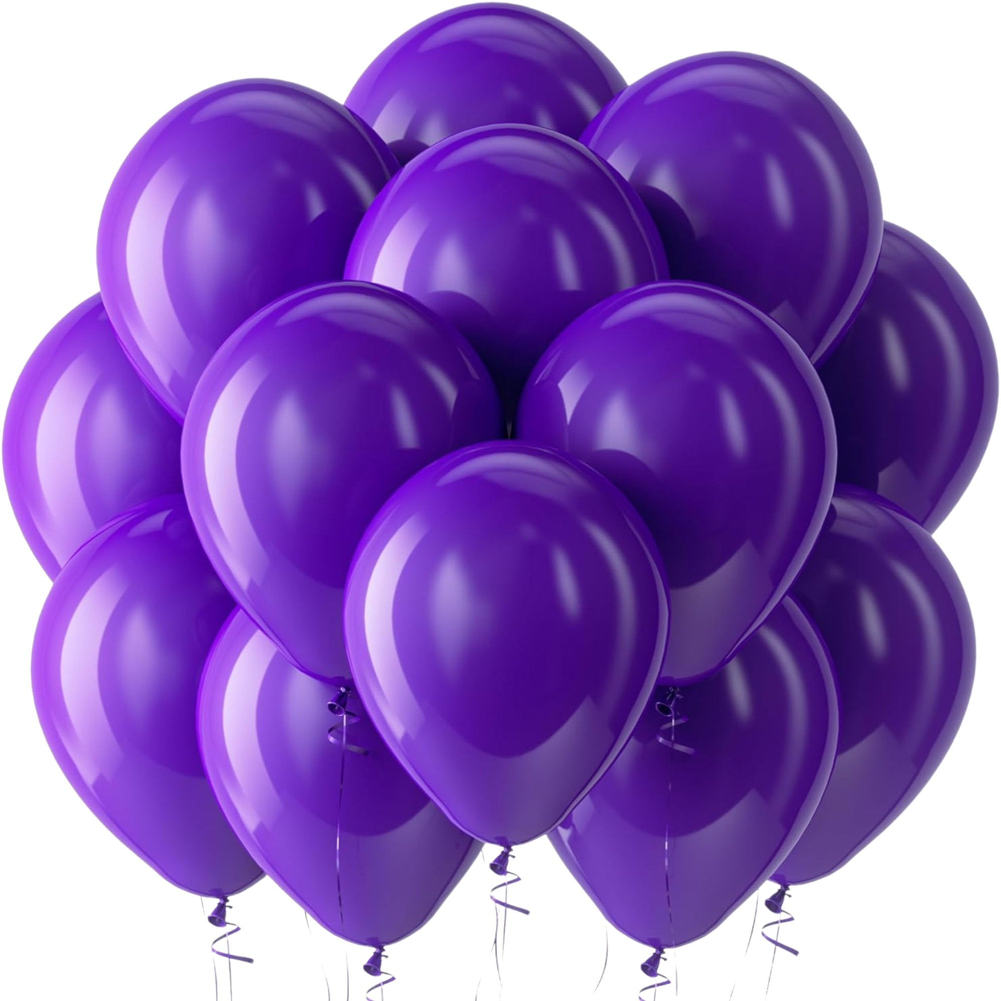 12" Latex Balloons Dark Purple, Helium Quality Party Balloons 10 Pack main product image