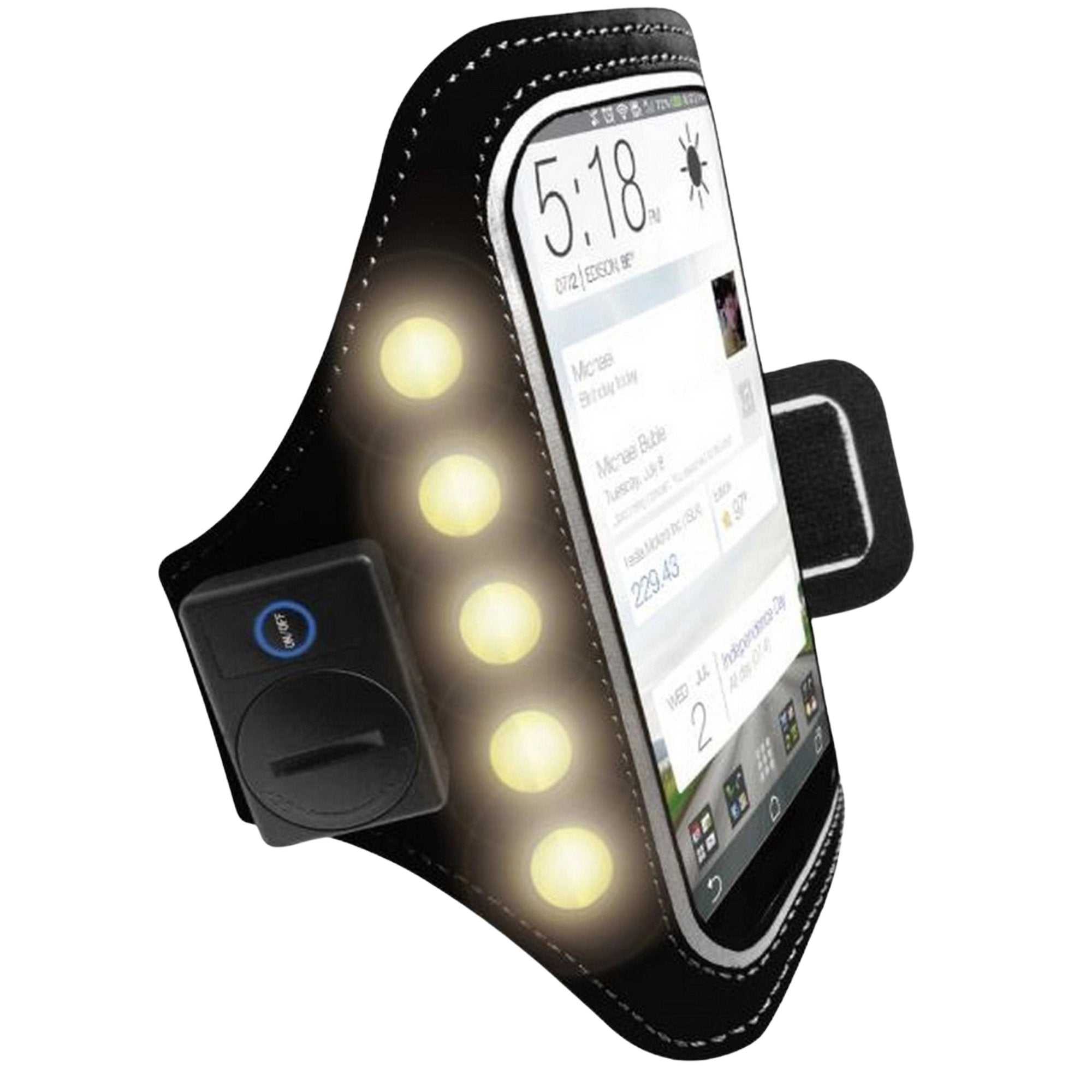 Smartphone LED Armband with Adjustable Strap for Jogging: 1 Pack Sport Safety Lights Gift lifestyle use image