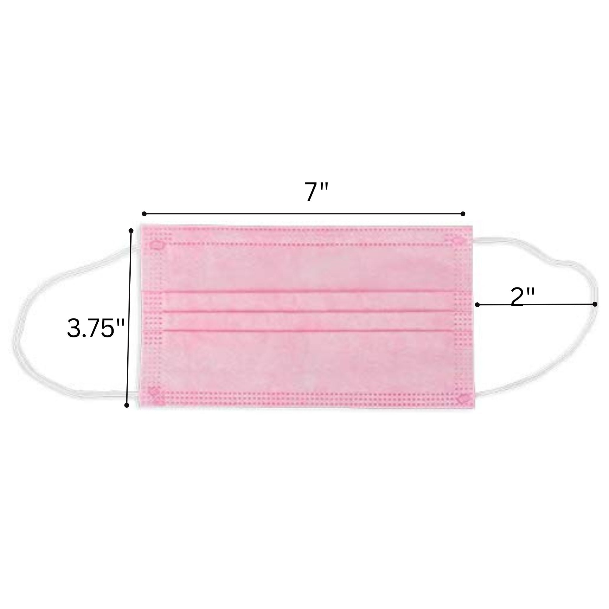 Disposable 3 Ply Face Masks with Elastic Ear loops: 10 Pack Personal Care Safety product detail image