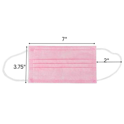 Disposable 3-Ply Face Masks with Elastic Earloops