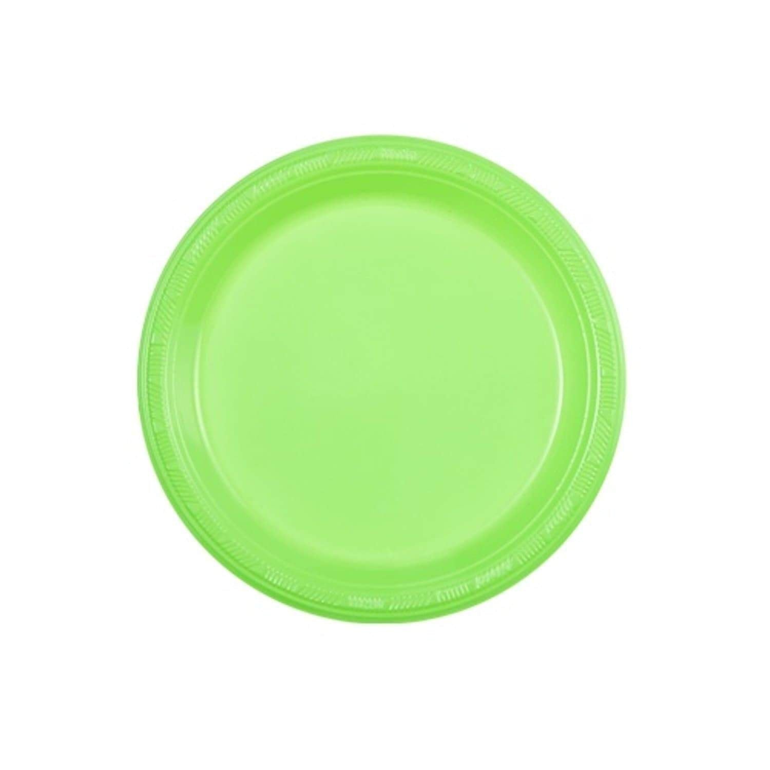 Lime Green Plastic Plate 7": 15 Pack Party Tableware, Event Catalog main product image