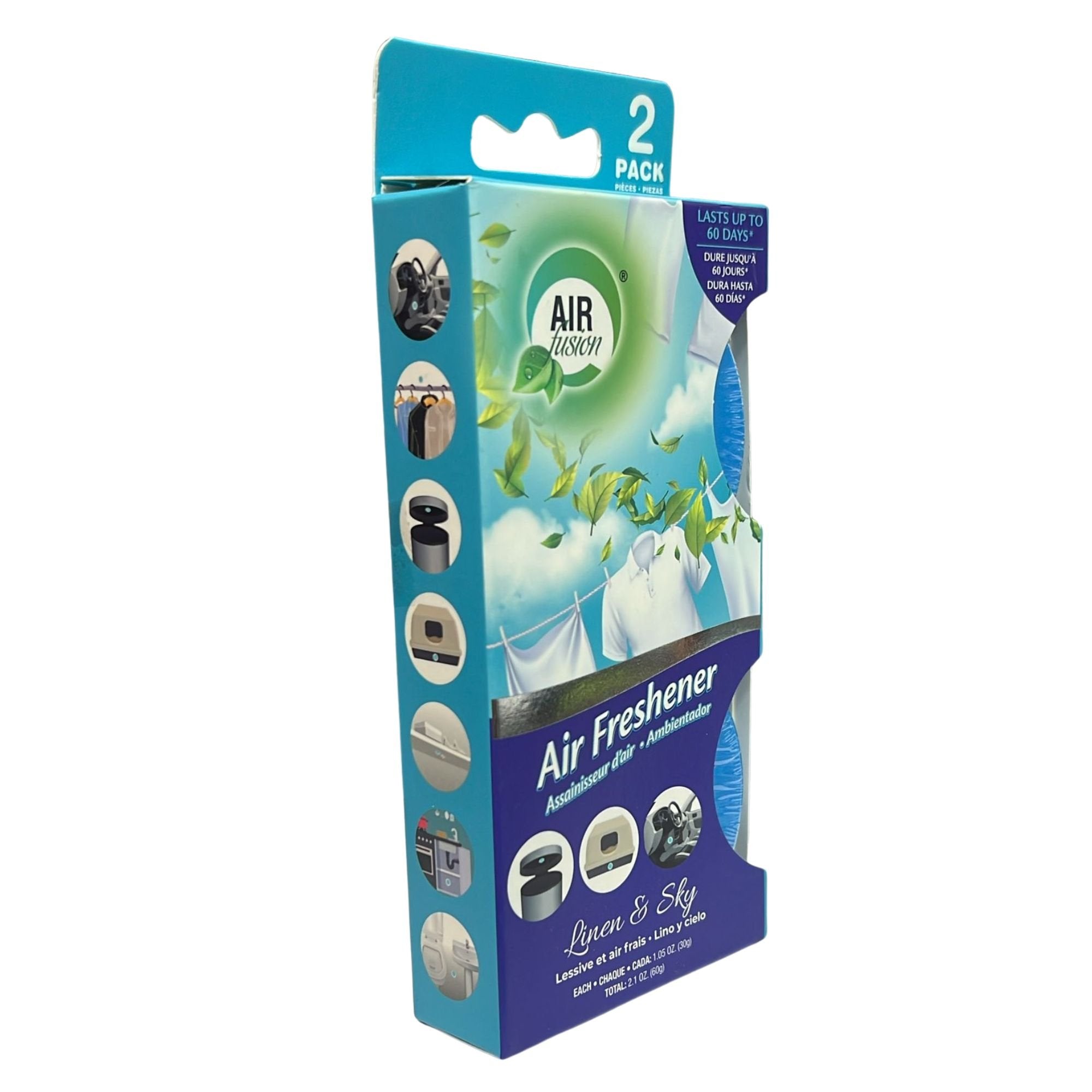 1.5oz Linen & Sky Air Fusion Air Freshener 2 Pack Air Fresheners Air Freshener Bathroom size and feature image