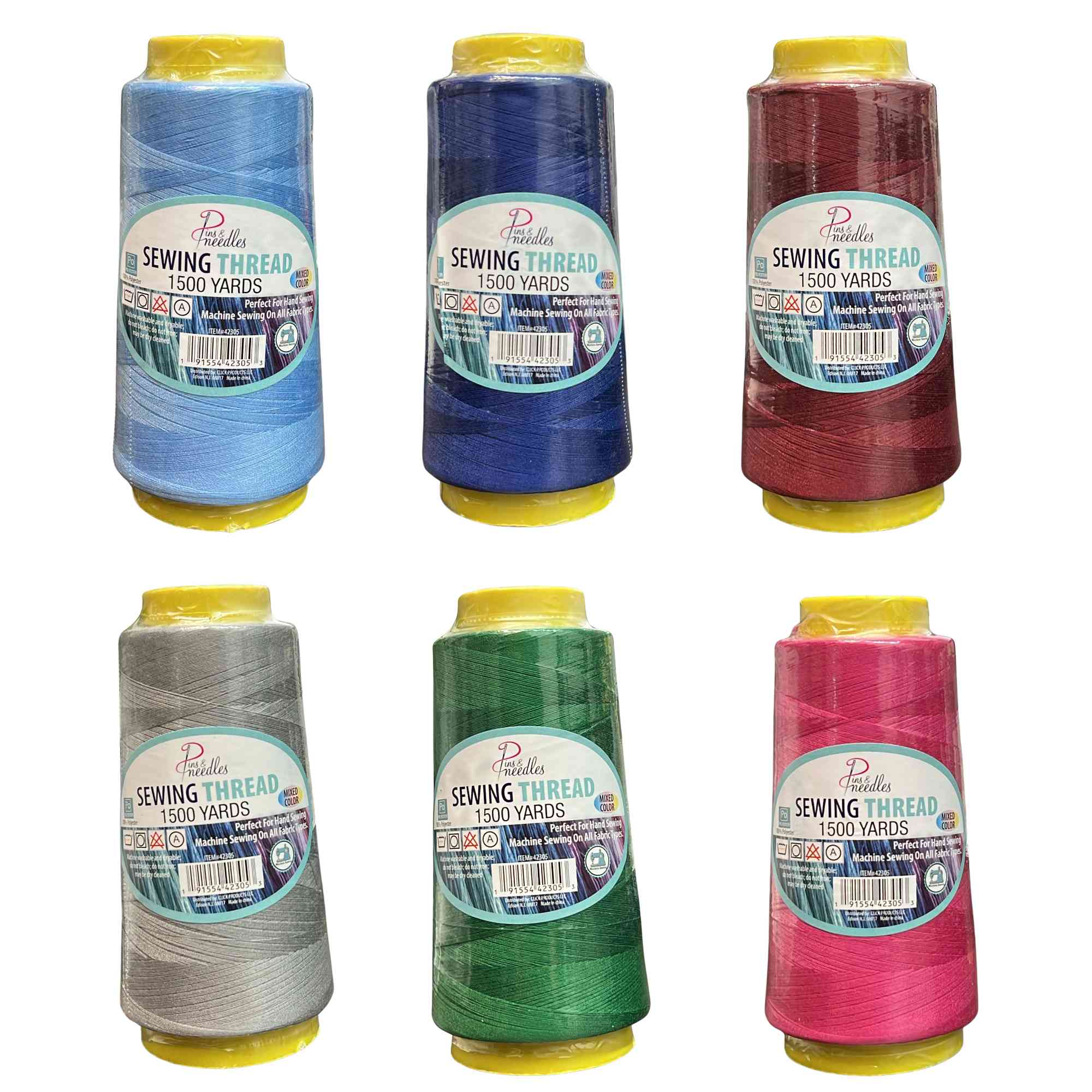 1500 Yards Pins & Needles Sewing Thread:1 Pack DIY main product image