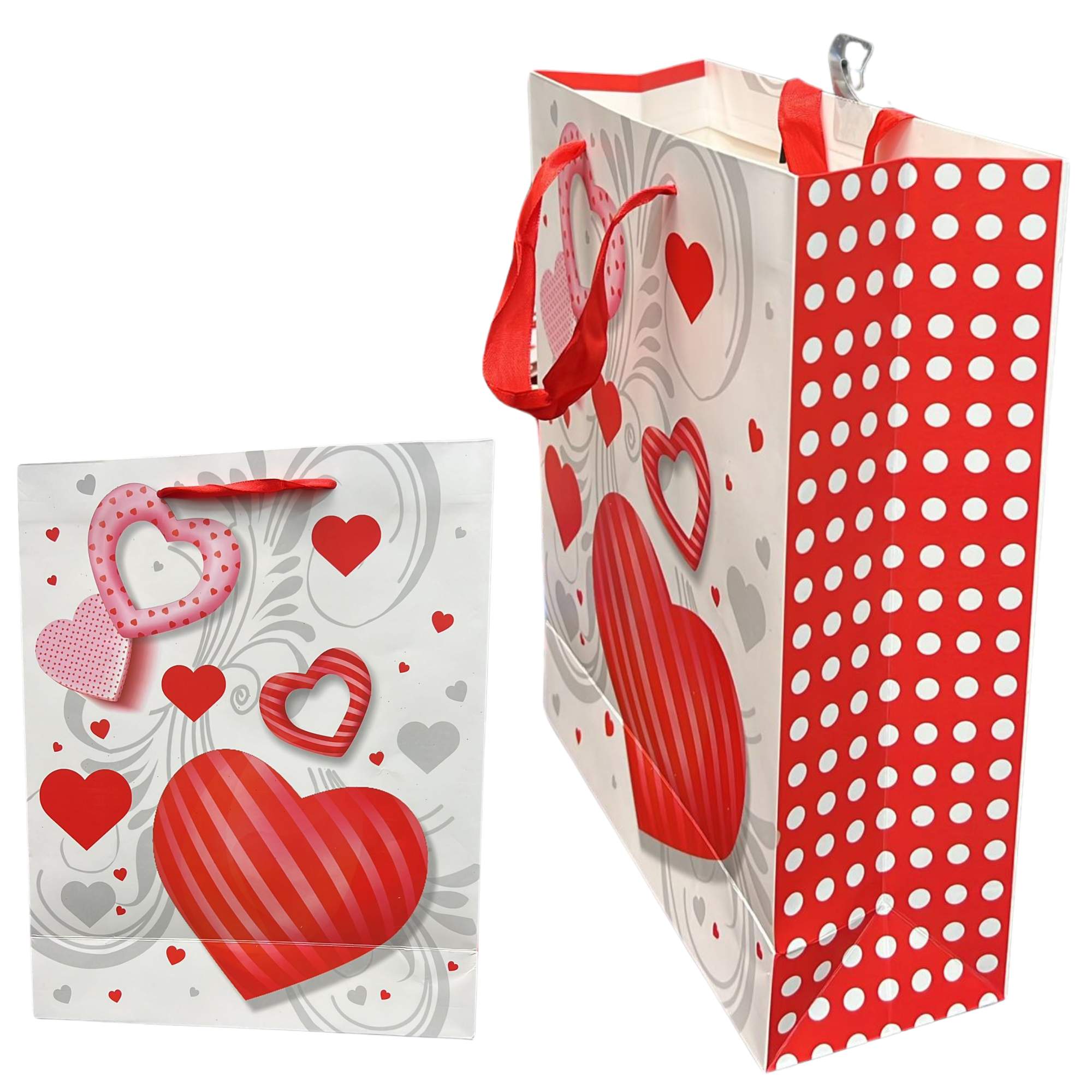 Heart Design Valentines Day 10x13 Gift Bags: 1 Pack Gift Bag Valentines product image 9