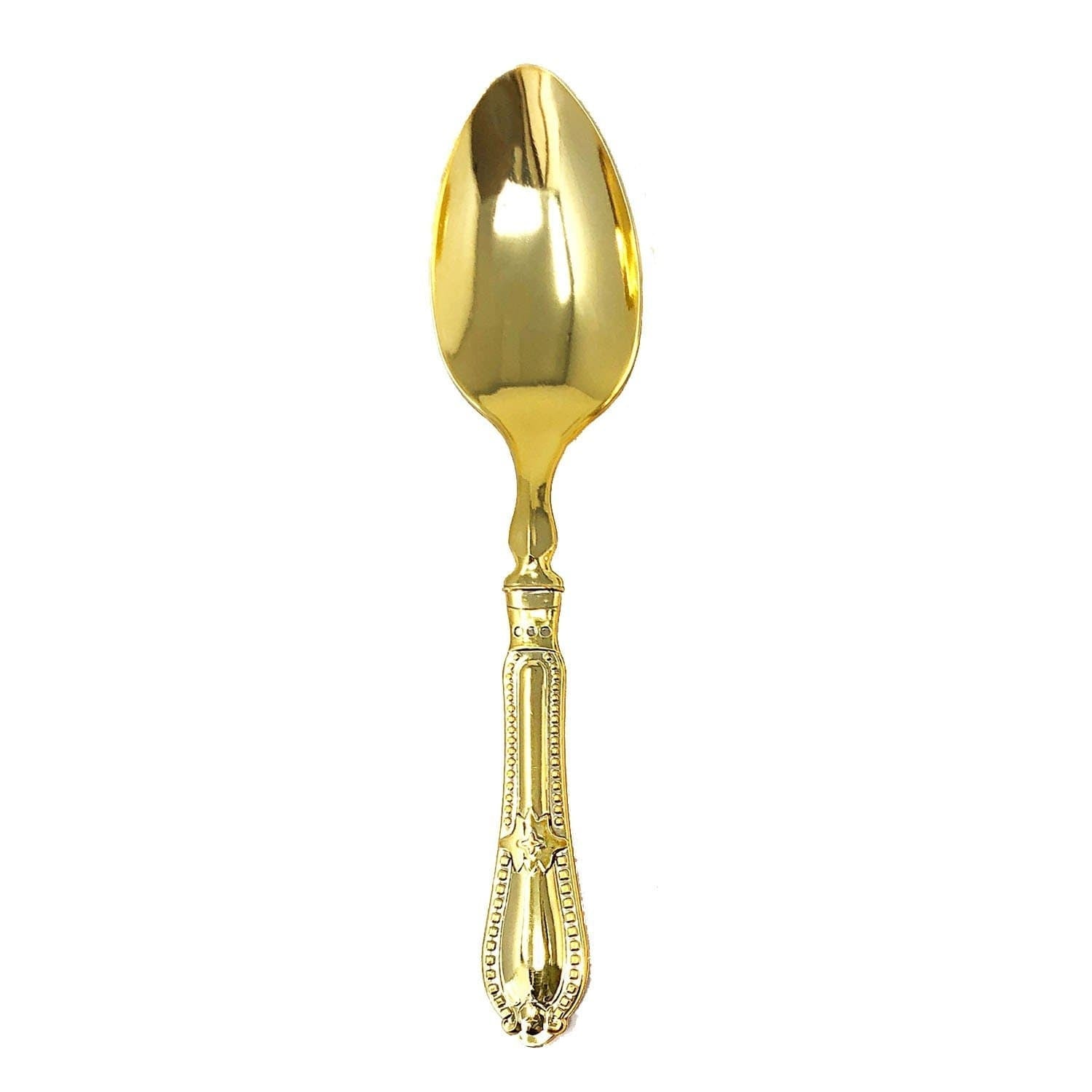 Luxury Baroque Collection Gold Spoons 12 Pack Disposable Spoons main product image