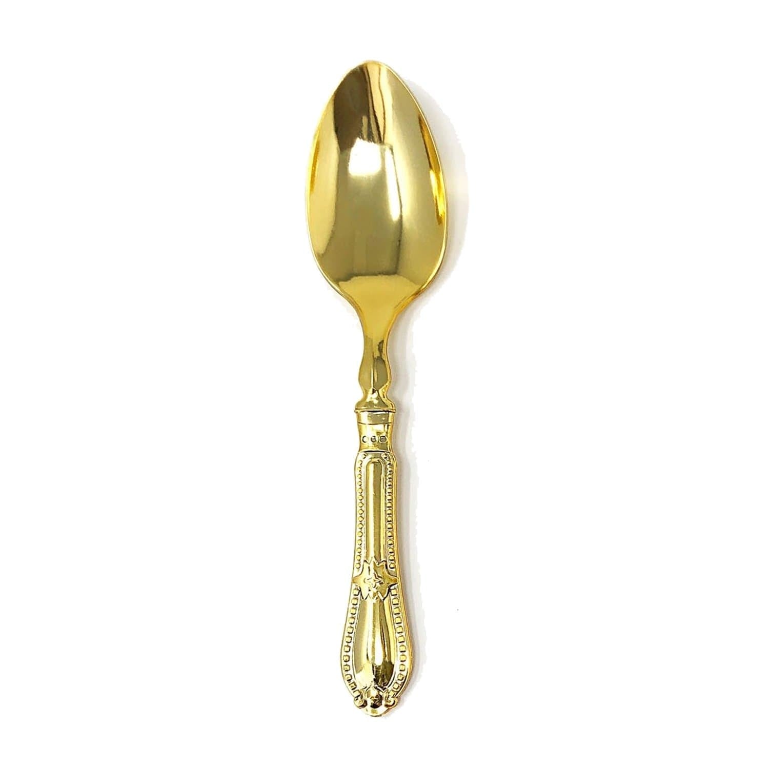 Luxury Baroque Collection Gold Tea Spoons 12 Pack Disposable Spoons main product image