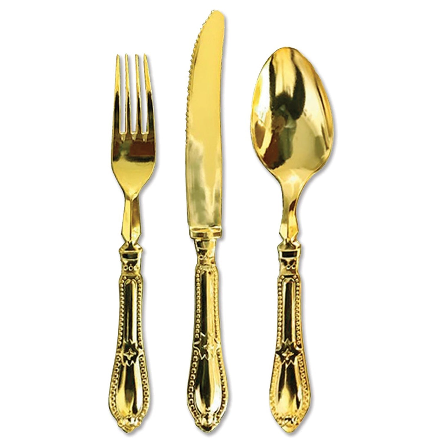 Luxury Baroque Collection Gold Tea Spoons 12 Pack Disposable Spoons lifestyle use image