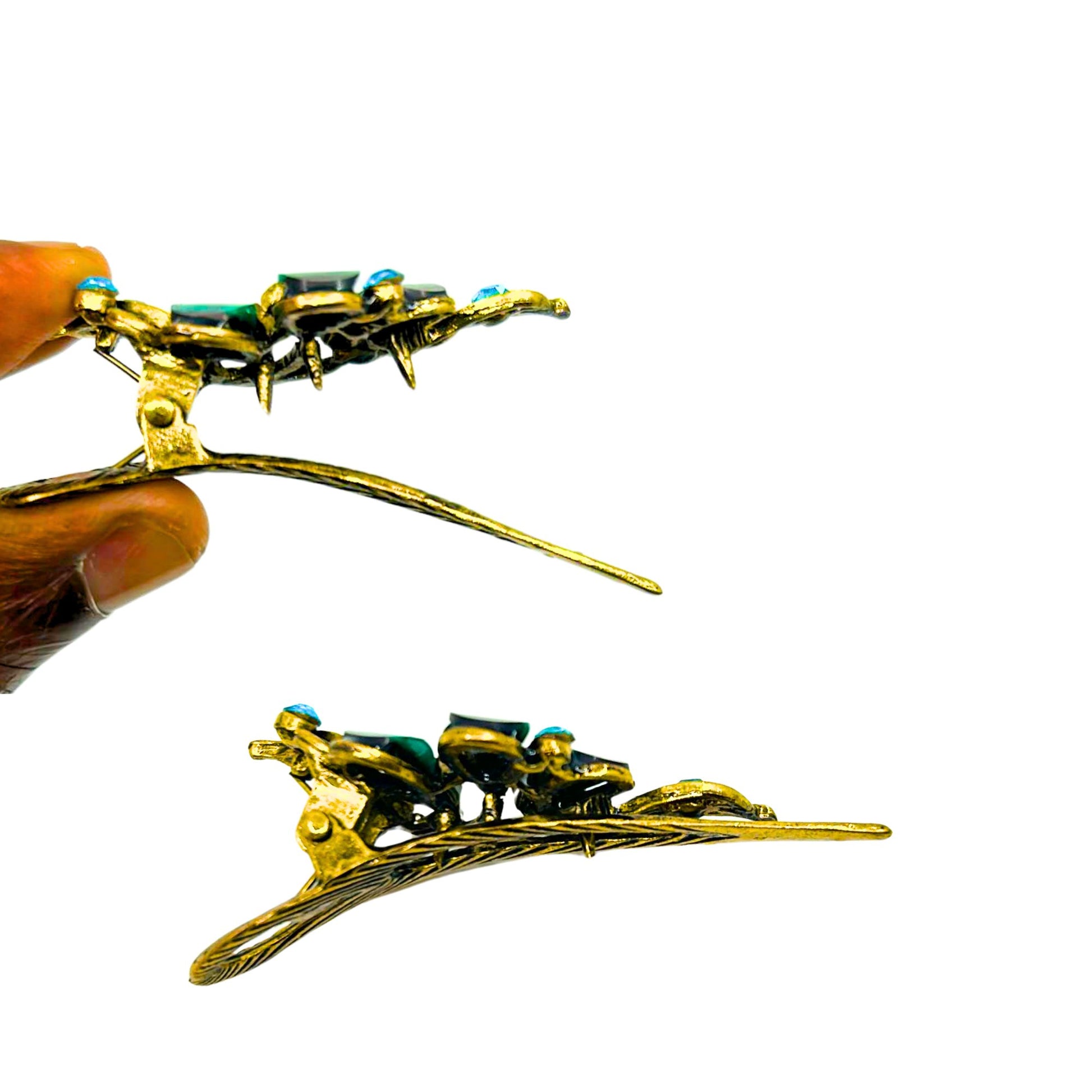 Vintage Hair Clip with Precious Stones