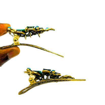 Vintage Hair Clip with Precious Stones