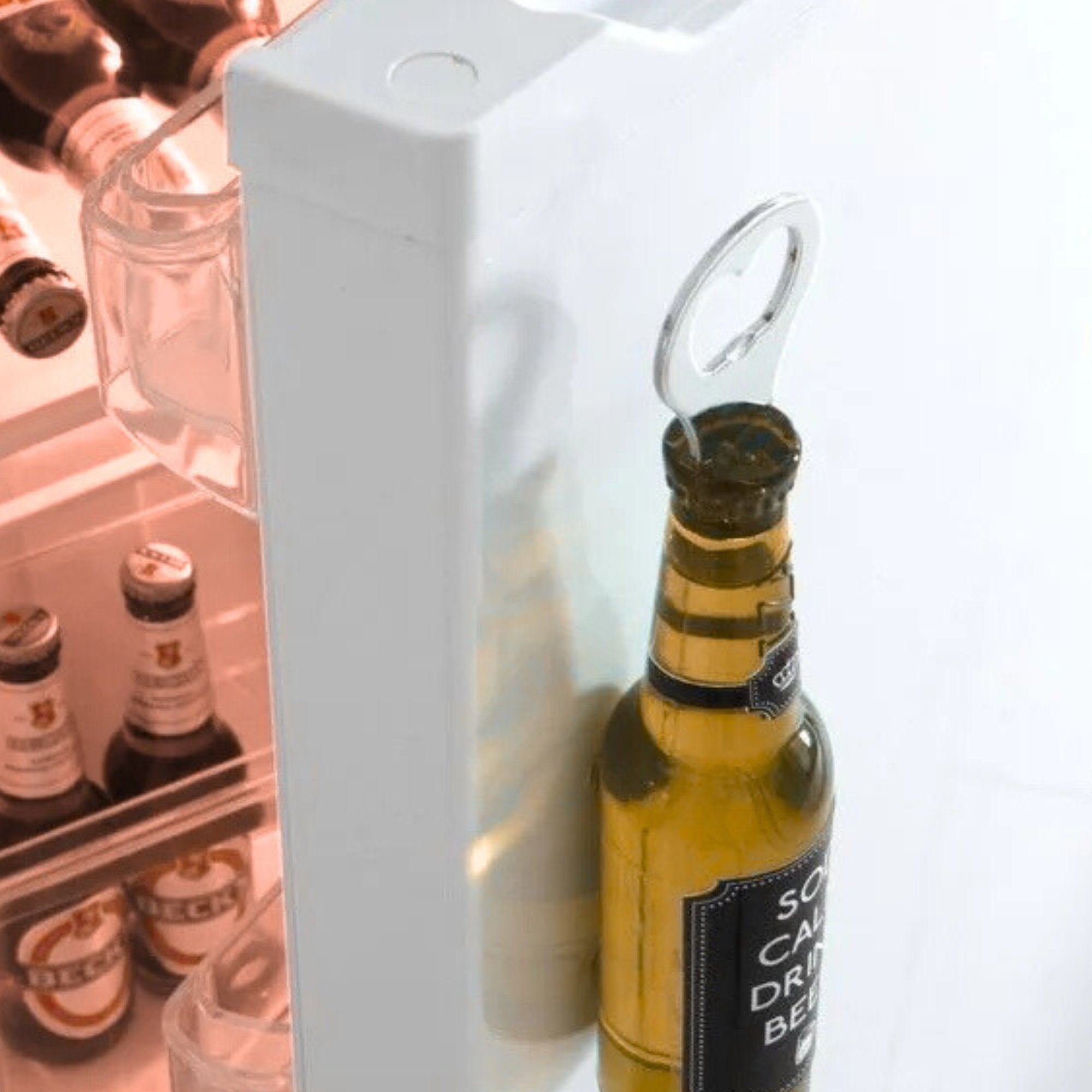Magnetic Beer Bottle Opener Figure – San Miguel Beer Bottle Design: 1 Pack Bottle Openers Novelty lifestyle use image