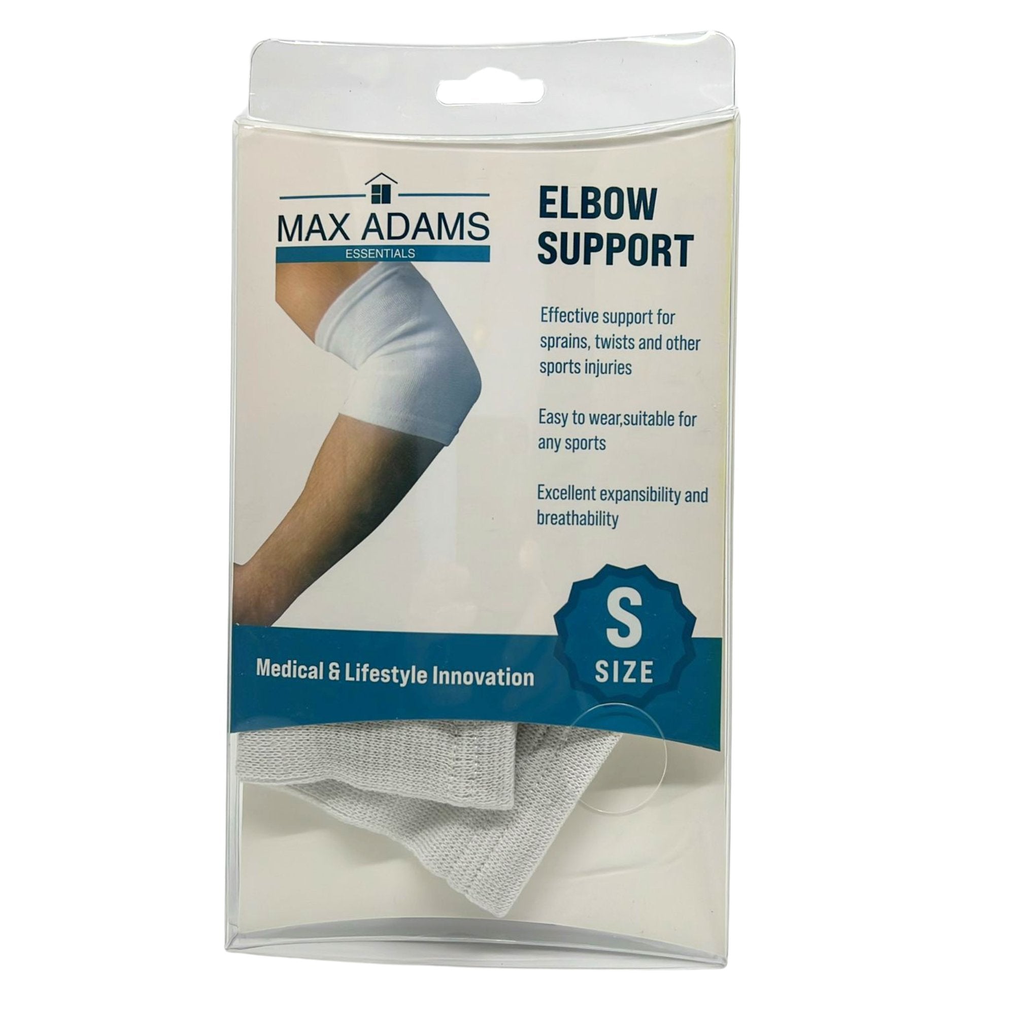 Max Adams Essentials Stretchable Elbow Support: 1 Pack Personal Care Home & Garden Safety lifestyle use image