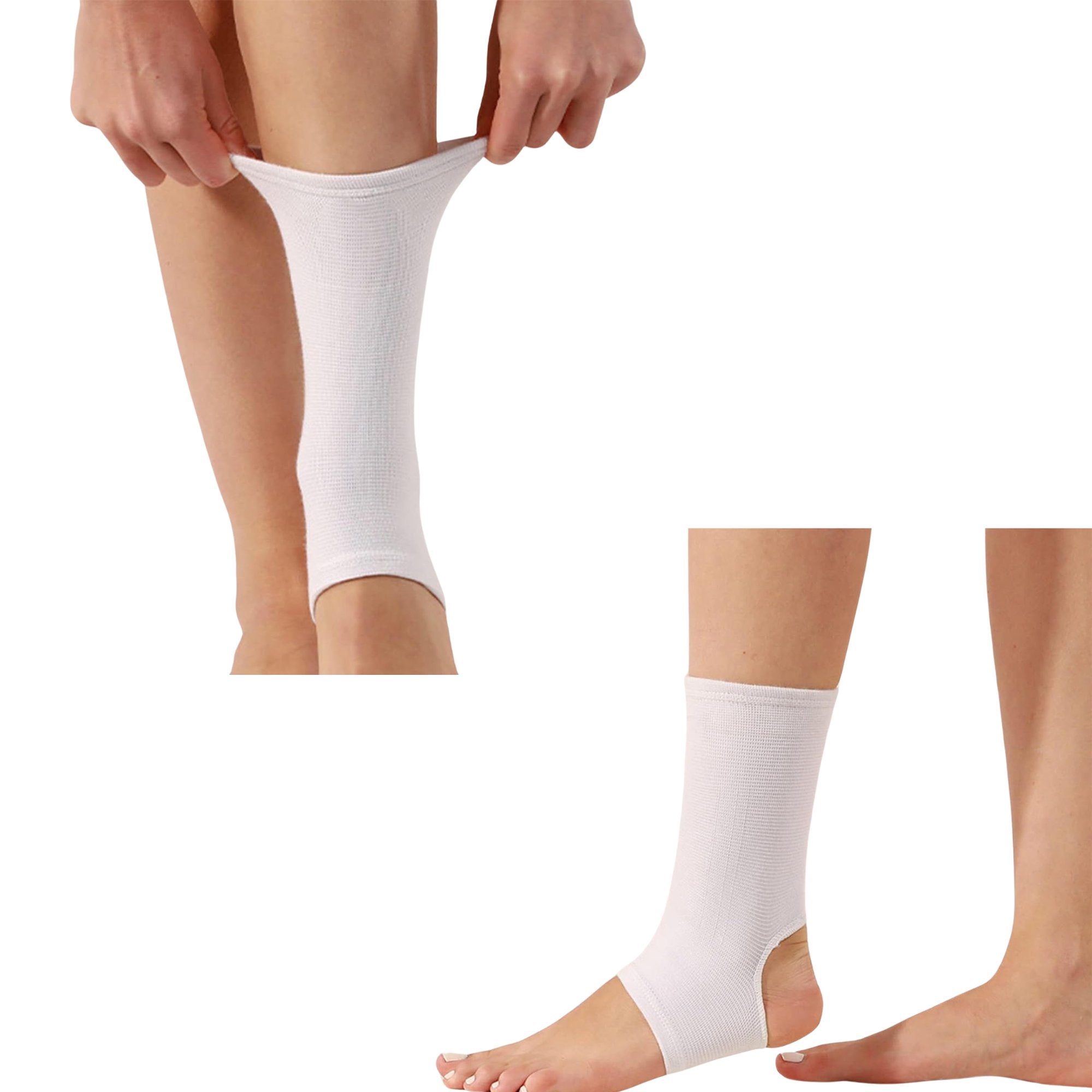 Max Adams Essentials White Stretchable Ankle Support: 1 Pack Personal Care Safety size and feature image