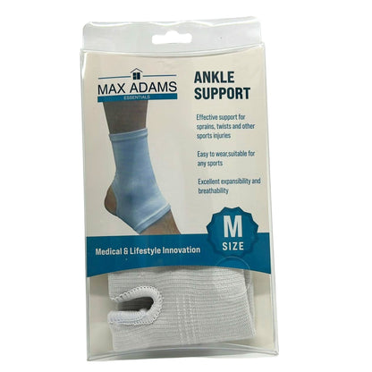Max Adams Essentials White Stretchable Ankle Support