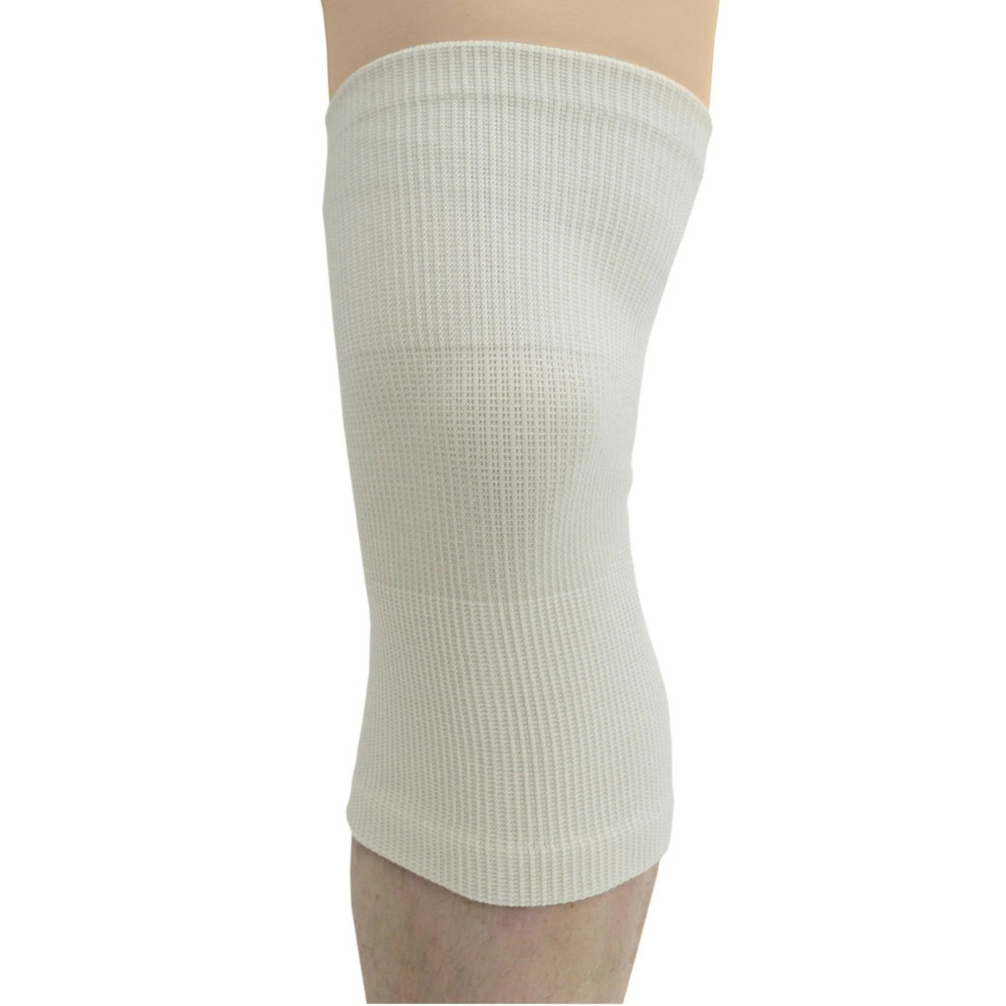 Max Adams Essentials White Stretchable Knee Support: 1 Pack Personal Care Home & Garden Safety lifestyle use image