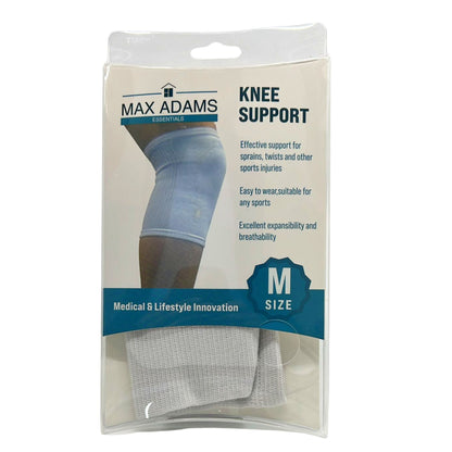 Max Adams Essentials White Stretchable Knee Support