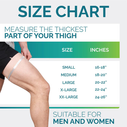 Max Adams Essentials White Stretchable Thigh Support 