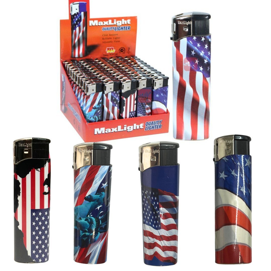 Maxlight Lighters Flag Design – Patriotic : 2 Pack Lighters, Novelty & Souvenir Catalog American Flag Lighter product detail