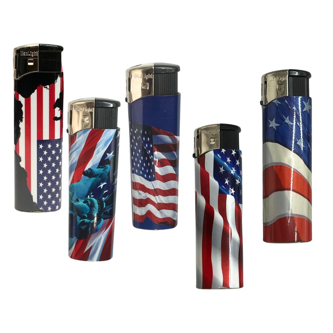 Maxlight Lighters Flag Design – Patriotic : 2 Pack Lighters, Novelty & Souvenir Catalog American Flag Lighter main product