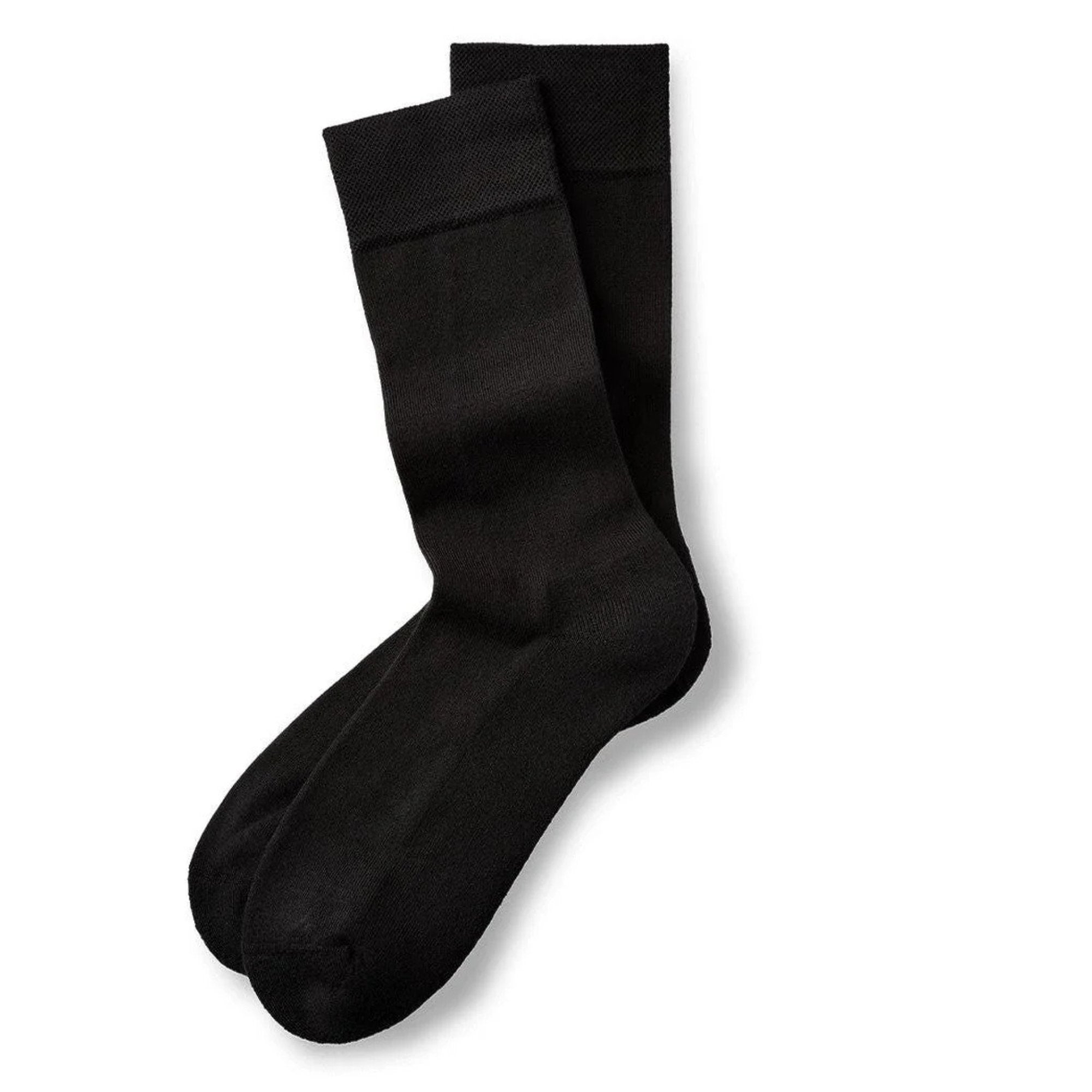 Men’s Crew Dress Socks Size 8 to 13 Seamless Black: 1 Pair Men's Socks Men Socks main product image