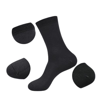 Men’s Crew Dress Socks  Seamless Black